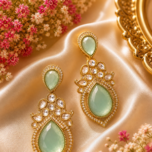 Mint Éclat Royale Drop Earrings