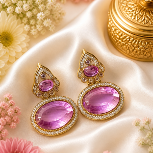 Celeste Oval Luxe Drop Earrings
