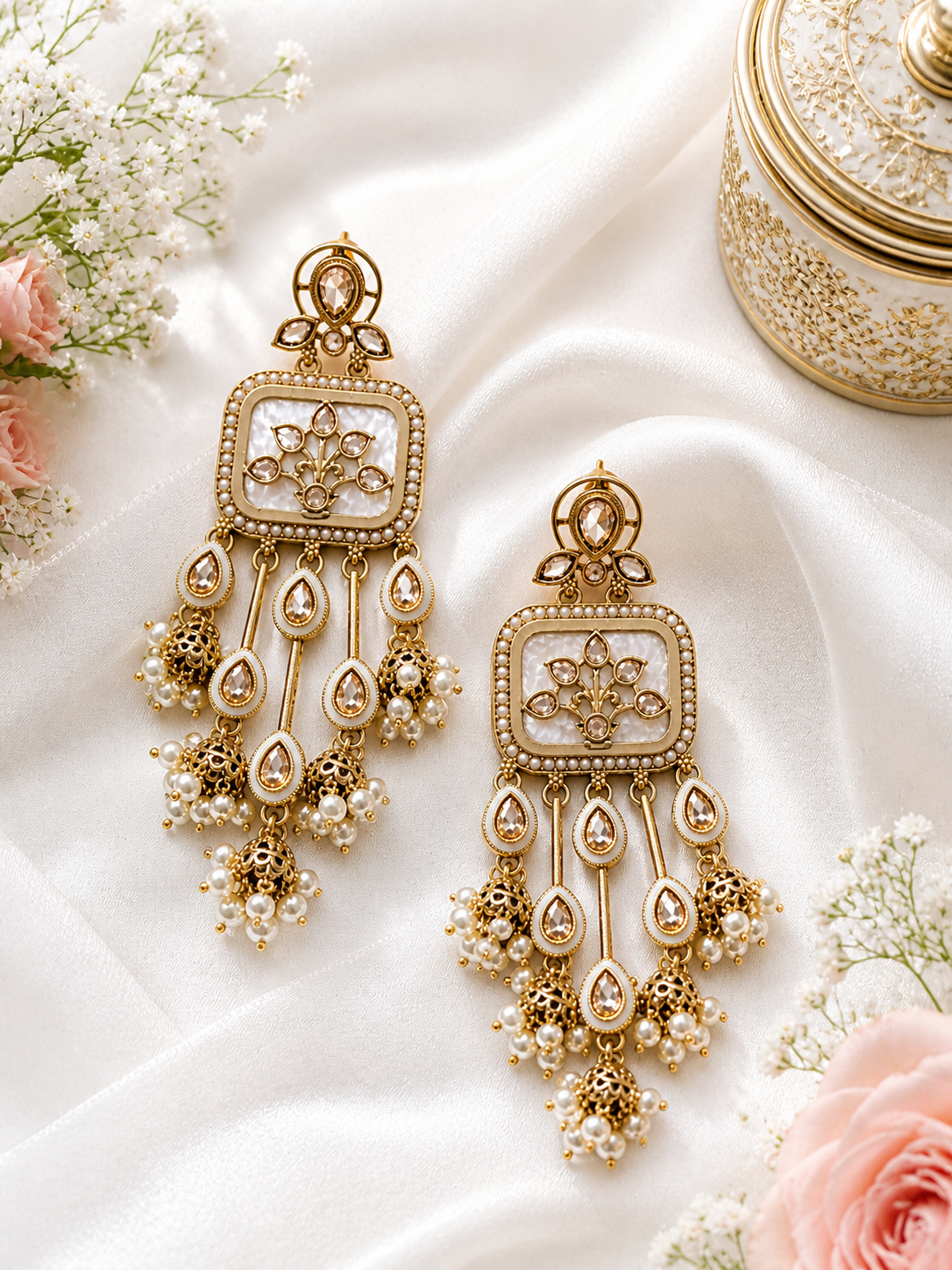 Festive Fusion Statement Earrings - Image 3