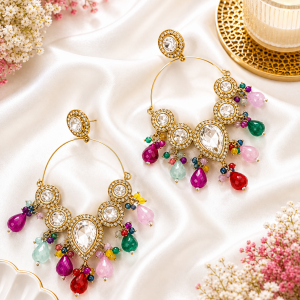Royal Ruby Jhumka Drops