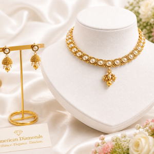 Classic Pearl Gold Choker Set