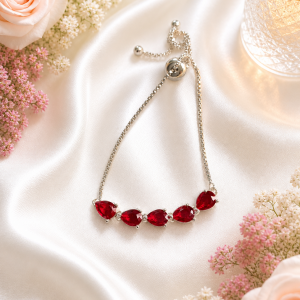 Elegant Adjustable Crystal Bracelet Collection (Silver Finish)