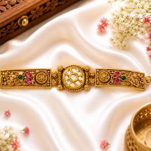Rajwada Emerald Heritage Choker