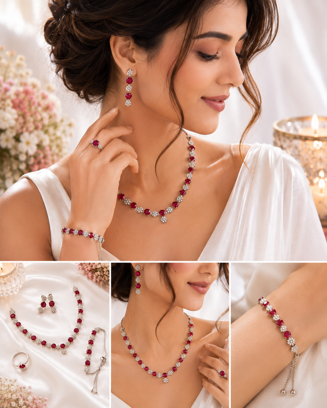 ✨ Royal Radiance AD Jewellery Set ✨ - Image 2