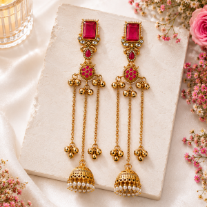 Gulnaar Ruby Cascade Earrings