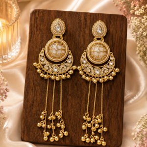 Maharani Pearl Chandbali Earrings