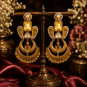 Regal Crescent Statement Earrings