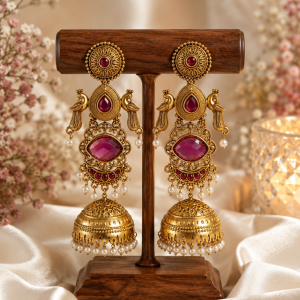 Royal Peacock Jhumka Earrings