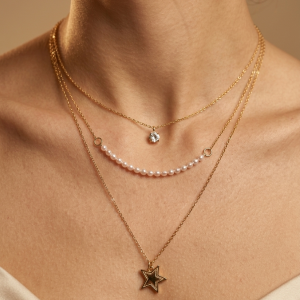 Starlight Pearl Layered Necklace