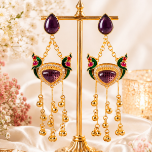 Regal Peacock Heritage Earrings