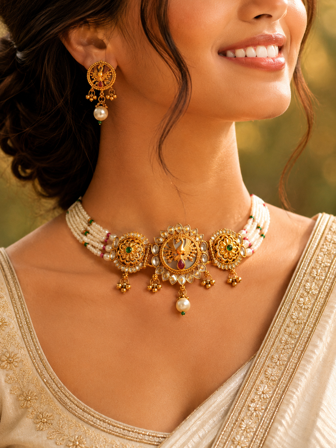 Rajsi Pearl Heritage Choker